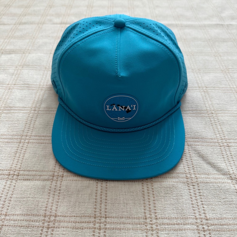 Melin Coronado Hydro Lanai Hawaii Hat Turquoise Blue Snapback Cap Classic Fit